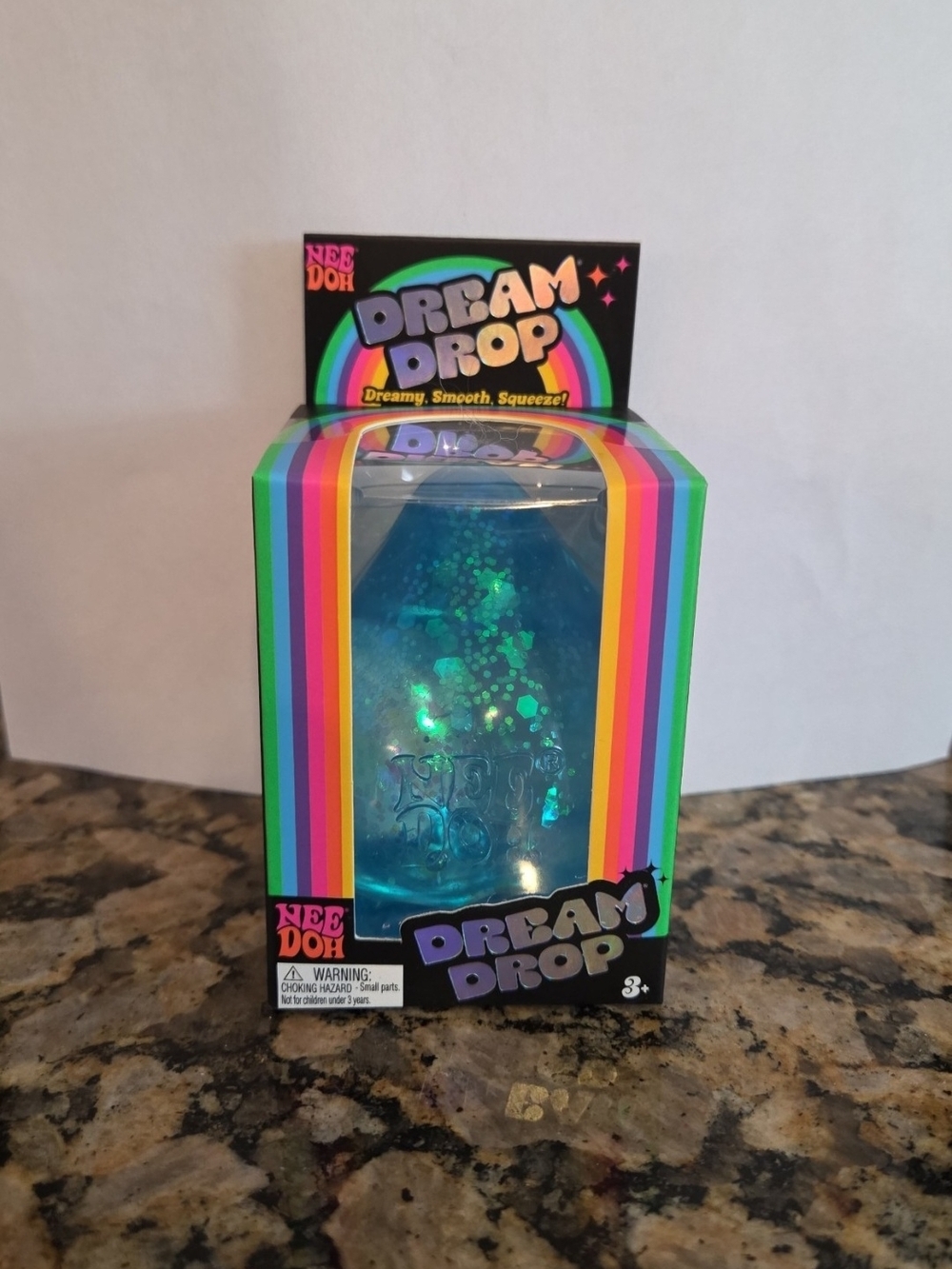 NeeDoh Dream Drop Blue Glitter Sensory Toy